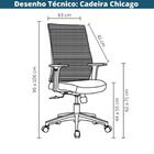 Cadeira Giratória Nr-17 Diretor Office Com Braços Chicago Riv
