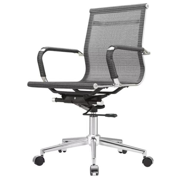 Cadeira Giratória Office Sydney Diretor Fratini Tela Cinza Ba