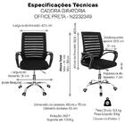 Cadeira Giratoria Office Zebrada Preta