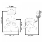 Cadeira Giratória Para Escritório Encosto Tira Mocho Ecoflex
