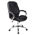 Cadeira Giratória Para Escritório Presidente Almofadada Preta