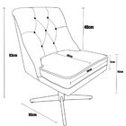 Cadeira Giratória Paris Suede Preto - Dominic Decor