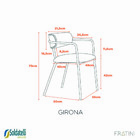 Cadeira Girona Base Champagne - Nude Bouclé