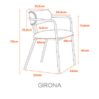 Cadeira Girona Base Champagne - Nude Bouclé