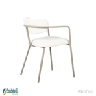 Cadeira Girona Base Champagne - Nude Bouclé