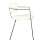 Cadeira Girona Base Champagne - Nude Bouclé