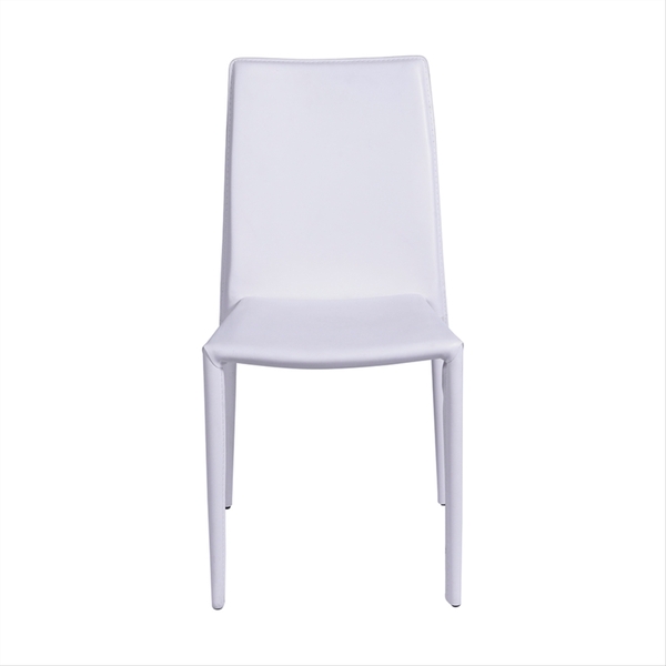 Cadeira Glam Corino Branca Estrutura De Metal - Or Design