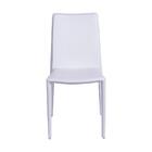 Cadeira Glam Corino Branca Estrutura De Metal - Or Design