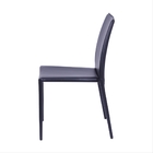 Cadeira Glam Corino Preta Estrutura De Metal - Or Design