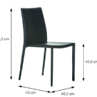 Cadeira Glam Corino Preta Estrutura De Metal - Or Design