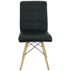 Cadeira Gomos Eiffel Eames Fitz Dublin Estofada Base Madeira