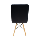 Cadeira Gomos Preta Base Madeira