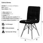 Cadeira Gomos Preta Base Madeira