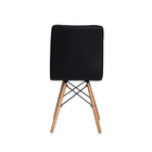 Cadeira Gomos Preta Base Madeira