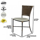 Cadeira Gramado Em Fibra Sintética Junco Para Área Externa E