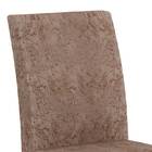 Cadeira Grécia Suede Amassado - Rufato - Castor / Chocolate