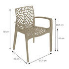 Cadeira Gruvyer Polipropileno Com Braço Fendi - Or Design