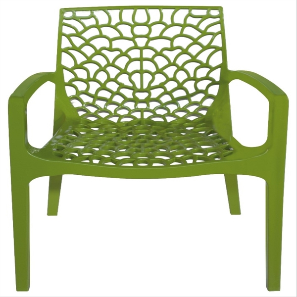 Cadeira Gruvyer Polipropileno Com Braço Verde - Or Design