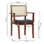 Cadeira Gus Madeira Maciça Com Braço Encosto Telinha Assento