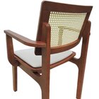 Cadeira Gus Madeira Maciça Com Braço Encosto Telinha Assento