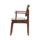 Cadeira Gus Madeira Maciça Com Braço Encosto Telinha Assento