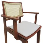 Cadeira Gus Madeira Maciça Com Braço Encosto Telinha Assento