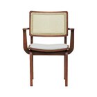 Cadeira Gus Madeira Maciça Com Braço Encosto Telinha Assento