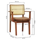 Cadeira Gus Madeira Maciça Com Braço Encosto Telinha Assento