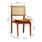 Cadeira Gus Madeira Maciça Encosto Telinha Assento Anatômico