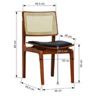 Cadeira Gus Madeira Maciça Encosto Telinha Assento Anatômico