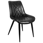 Cadeira Haifa Livia Tábata Poltrona Estofada Pu Vintage Retro