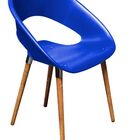 Cadeira Happy Base Madeira - Azul