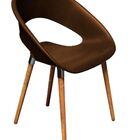 Cadeira Happy Base Madeira - Chocolate