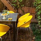 Cadeira Happy Pp Base Cromada - Lilás