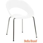 Cadeira Happy Pp Base Cromada - Lilás