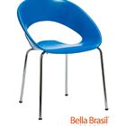 Cadeira Happy Pp Base Cromada - Lilás