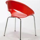 Cadeira Happy Pp Base Cromada - Lilás