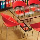 Cadeira Happy Pp Base Cromada - Lilás