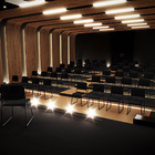 Cadeira Hoteleira Auditório Empilhável Inter L02 Crepe Preto