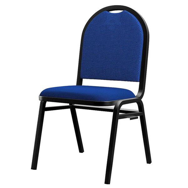 Cadeira Hoteleira Auditório Empilhável Linho Z33 Azul - Mpoze