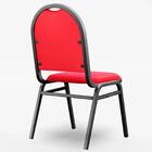 Cadeira Hoteleira Auditório Empilhável Sintético Z33 Vermelho