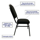 Cadeira Hoteleira Empilhavel Reforçada Redonda Com Puxador Pa