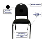 Cadeira Hoteleira Empilhavel Reforçada Redonda Com Puxador Pa