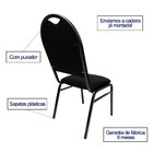 Cadeira Hoteleira Empilhavel Reforçada Redonda Com Puxador Pa