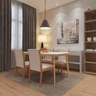 Cadeira Hoya Ii De Madeira Maciça Damasco E Trama Cru