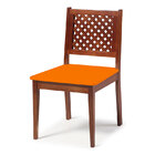 Cadeira Imperial Treliçada - Máxima - Cacau / Laranja Novo