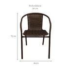 Cadeira Indaiá Marrom Rattan