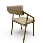 Cadeira Industrial Cozinha Bar Restaurante, Estofada Dourada