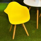 Cadeira Infantil Base Madeira Com Braço Eiffel Rivatti Móveis