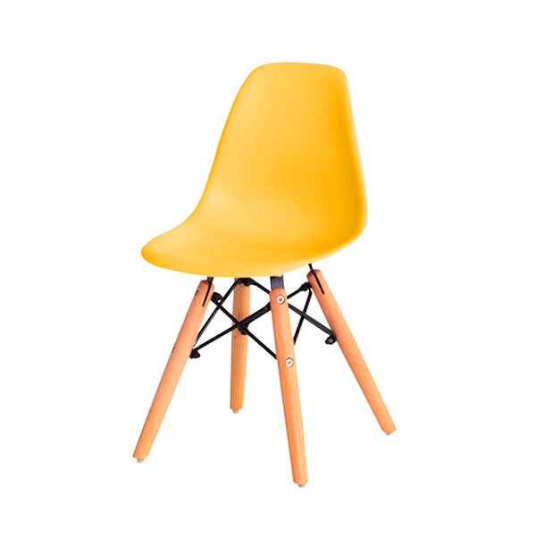 Cadeira Infantil Eames Braço Polipropileno Base Madeira Eiffe